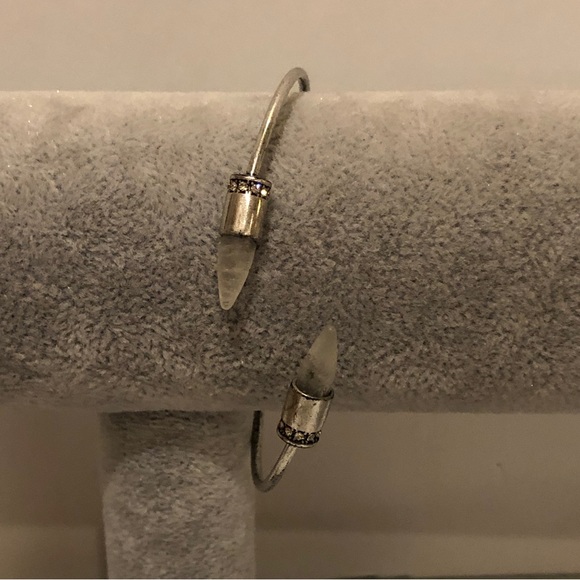 New* in Box Jade & Jasper Bracelet- silver tone with clear crystal ends - Picture 9 of 13